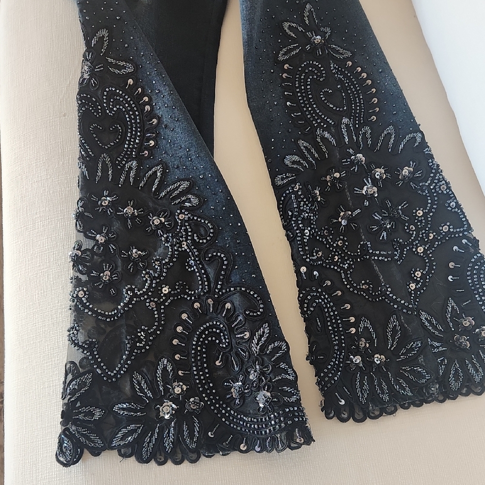 Embellished Black Women's Pants
